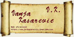 Vanja Kašarević vizit kartica